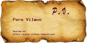 Pere Vilmos névjegykártya