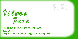 vilmos pere business card